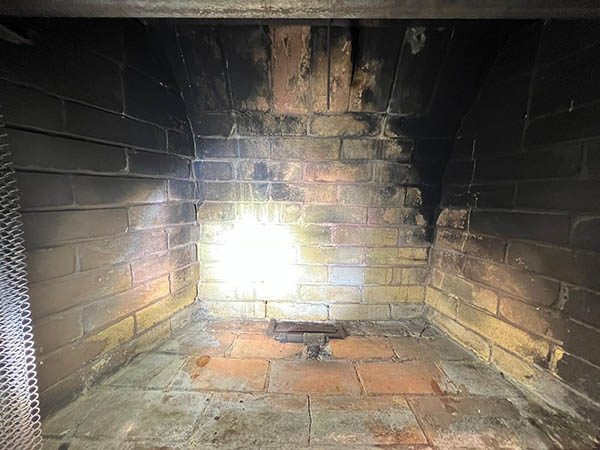 fireplace after chimney sweep
