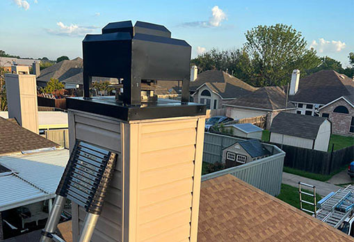 chimney with fabricated chimney cap